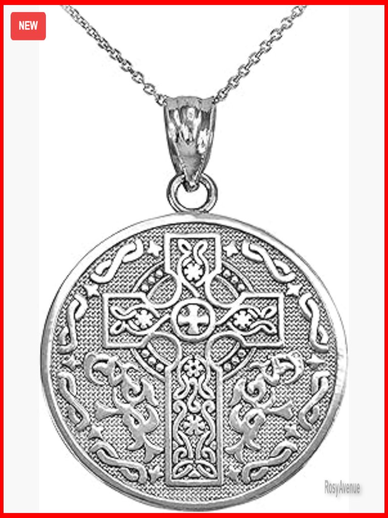 Sterling Silver Reversible Irish Blessing Pendant Necklace 20"
